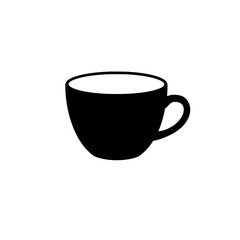 Sleek Ceramic Cup: A minimalist black ceramic cup, captured in silhouette, offers a clean and modern aesthetic, ready to hold your favorite beverage.