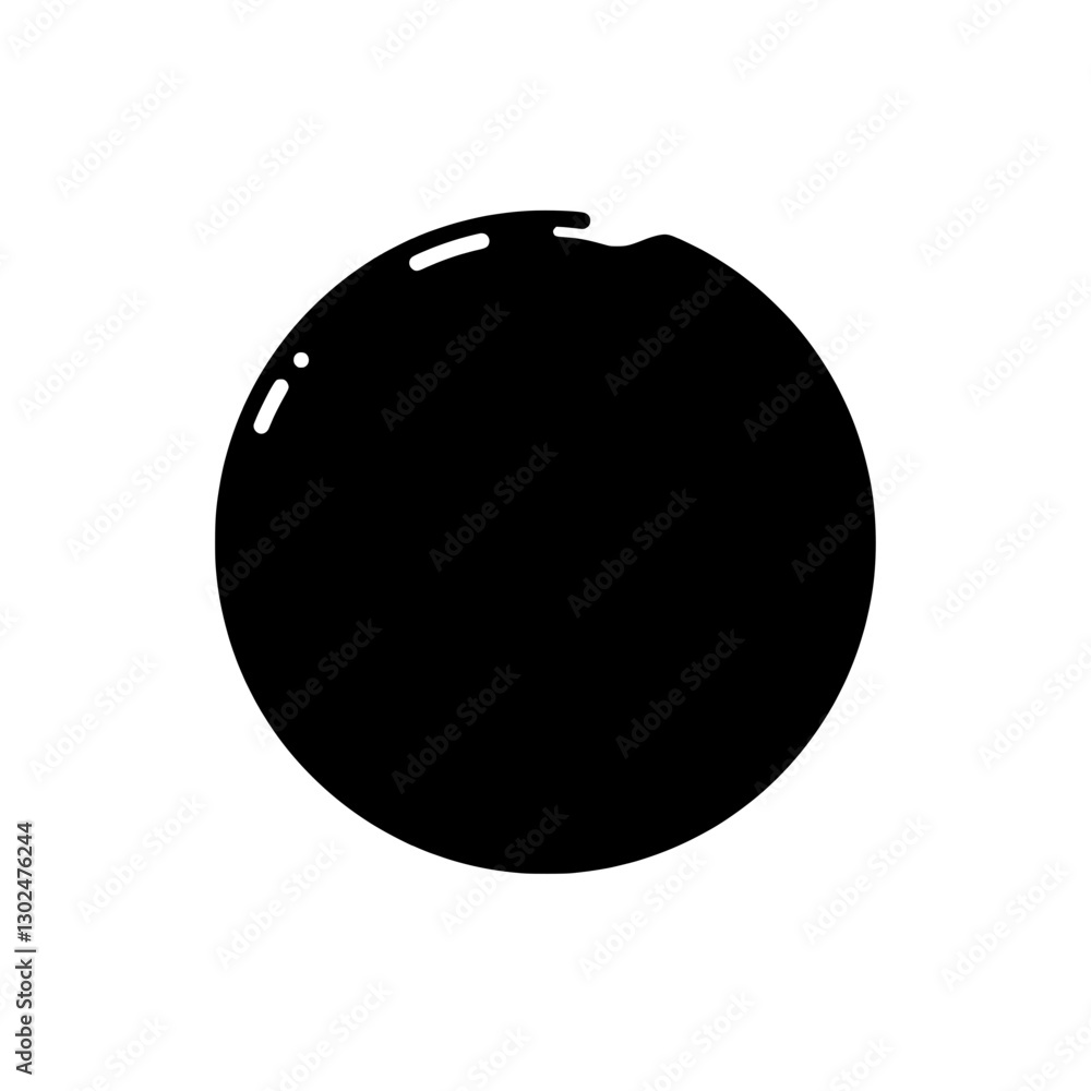 Poster abstract black circle: a minimalist artistic representation of a solid black circle with a unique im