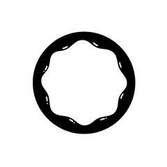 Obraz premium Abstract Ring: A visually captivating abstract design featuring a stylized ring. The artwork plays with shapes and textures, and showcases dynamic curves creating a modern and artistic piece.