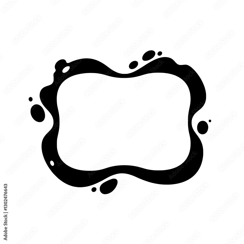 Aufkleber abstract decorative frame: a bold and dynamic decorative frame with an abstract design. this frame c