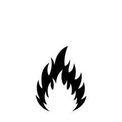 Fiery Emblem: A stylized, silhouetted flame dances dynamically, symbolizing energy and transformation, embodying elemental power. 