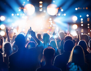 foule s'amusant en discothèque