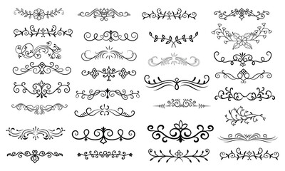 Set of vintage vector borders Pattern line calligraphy and page margins