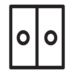  sleek two-door solid wardrobe with a minimalistic design, perfect for modern interiors.