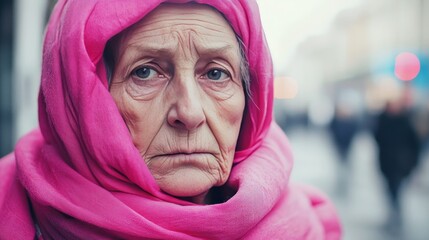 Capturing the essence of an 80 year old scandinavian woman with deep melancholy in natural light