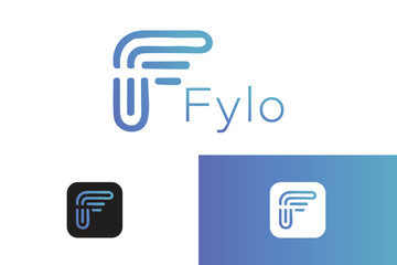 logo 'F' word company name in different way