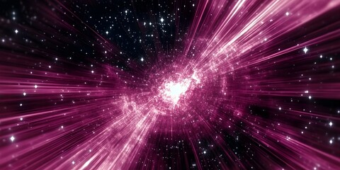 Fototapeta premium A Cosmic Journey: A dazzling display of cosmic energy, with streaks of vibrant light piercing through the darkness.