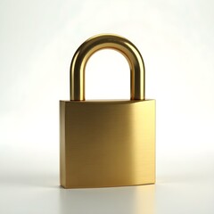 Fototapeta premium padlock isolated on white background
