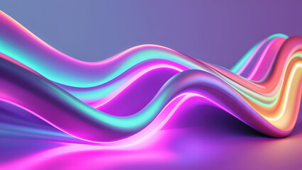 Minimalist Abstract Background Featuring Undulating Curves and High-Contrast Colors