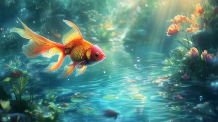 Dreamy Goldfish Pond