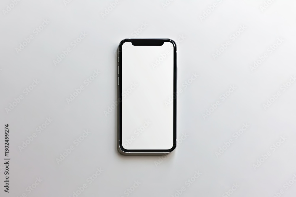 Poster pixel perfect image of smartphone with blank screen isolated on white background