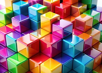 Colorful Abstract Cubes - Modern Design