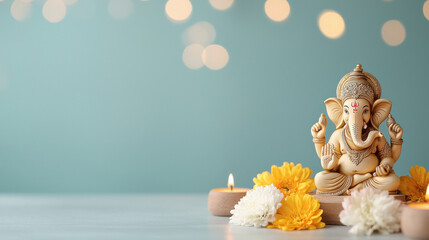 golden statue of lord ganesha