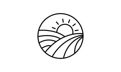 Harvest field editable outline icon isolated on transparent background. Harvest field icon, Harvest field png, Harvest field vector illustration.
