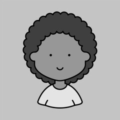 Avatar young sexy woman with african hairstyle