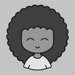 Avatar young sexy woman with african hairstyle