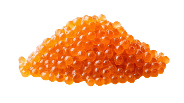 red caviar isolated on white background