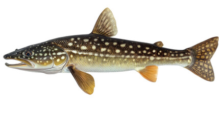Naklejka premium trout on white background