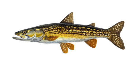 trout on white background