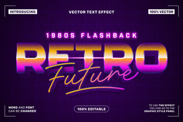 Retro Future Style Editable Text Effect