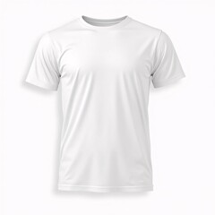A blank white cotton t-shirt, a casual apparel template