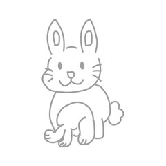 Rabbit sketch grey