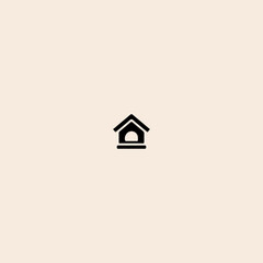 Dog House icon flat vector design. 
