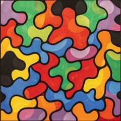 A colorful geometric pattern that repeats across the canvas