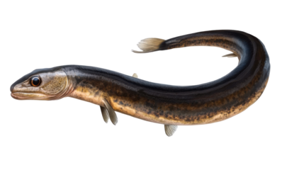 close up of a eel fish isolated