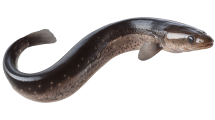 close up of a eel fish isolated