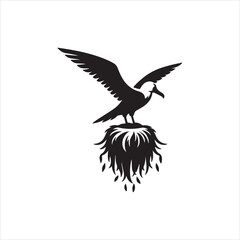 Obraz premium flying eagle vector illustration