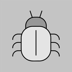 Software or program bug vector icon