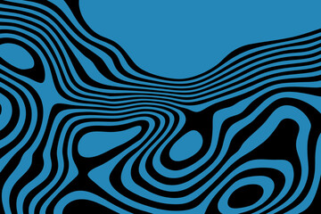 Abstract background with blue waves on black background. Eps 10