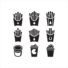 hand drawn vector illustration of a french fries