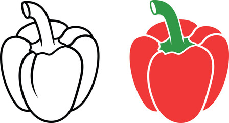Bell Pepper logo. Isolated Bell Pepper  on white background