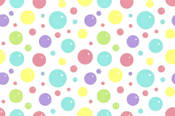 Pastel colored polka dot seamless pattern background.