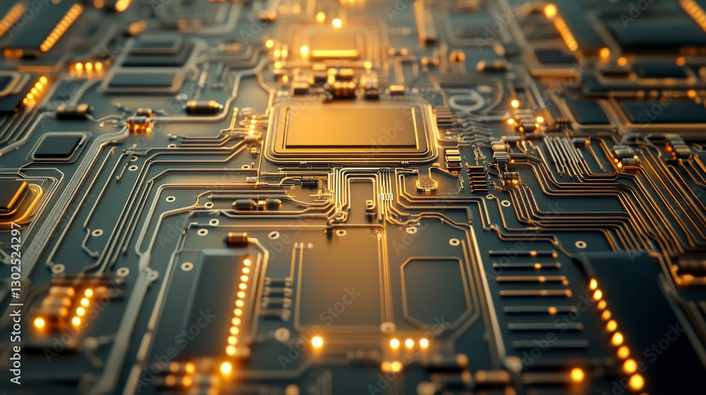 Aufkleber advanced circuit board showcasing modern technology and innovation in electronics design. highlighti