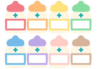 신학기 원아이름표 약병이름표 도안