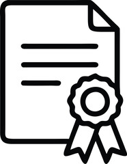 Fire extinguisher icon, minimalist line drawing, black and white, safety equipment, simple design, outline style, emergency tool, vector graphic, clean lines, industrial symbol, protective gear, compa © stocklancer