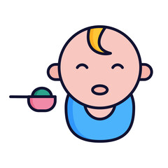 baby eating icon 