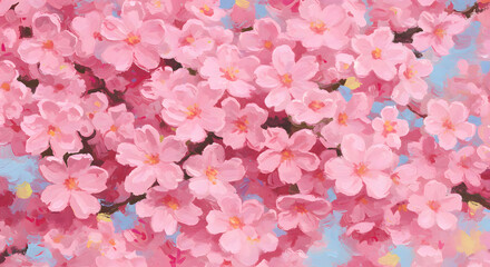 Obraz premium cherry blossom sakura spring flower background, 