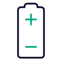 Obraz premium Battery level indicators. Colorful battery charge level icons. Battery power level pictograms in outline style. Vector