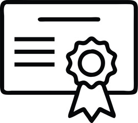Fire extinguisher icon, minimalist line drawing, black and white, safety equipment, simple design, outline style, emergency tool, vector graphic, clean lines, industrial symbol, protective gear, compa © stocklancer