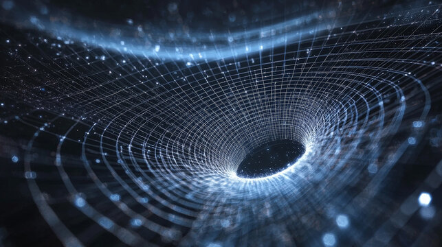 A visual representation of the principle of quantum entanglement, where two particles remain connected across vast distances. Generative AI