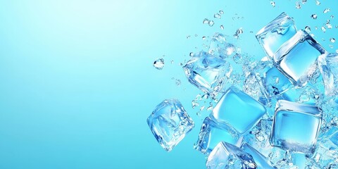 Frosted Ice Cubes Banner