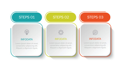 infographic vector illustration with 3 steps, infographic template design. Can be used for process diagrams, presentations, workflows.