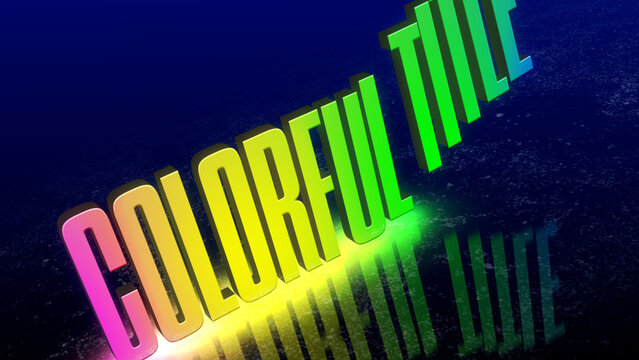 Colorful 3D Title Animation