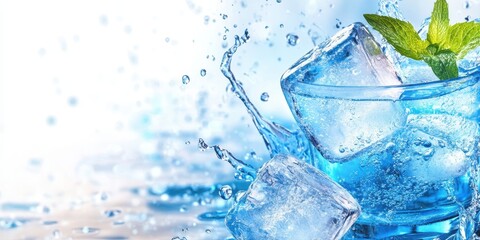 Frosted Ice Cubes Banner