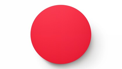 red round circle sphere isolated on white