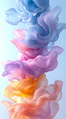 Abstract Rainbow Liquid Flowing Art
